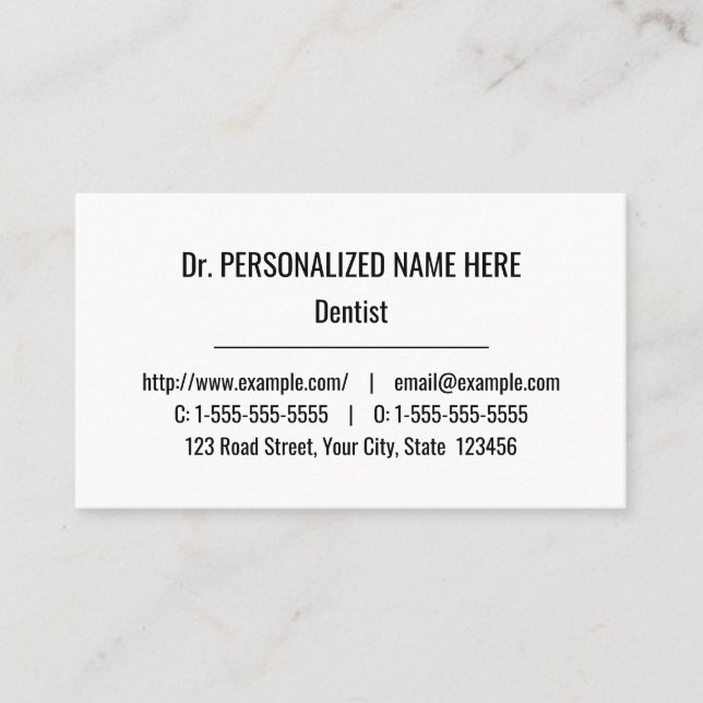 Minimalist, Humble Business Card (Front)