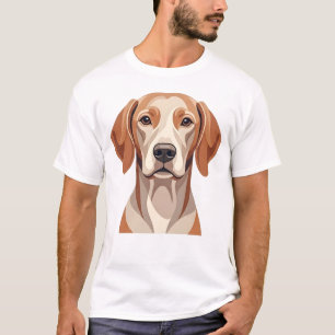 Minimalist Hungarian Vizsla Dog Portrait Line Art T-Shirt
