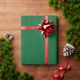 Minimalist hunter green solid plain colour elegant wrapping paper