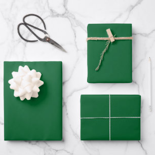 Minimalist hunter green solid plain elegant wrapping paper sheet