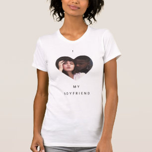 Minimalist I love my Boyfriend Photo T-Shirt