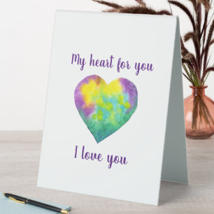 Minimalist I love you rainbow Valentine's Day