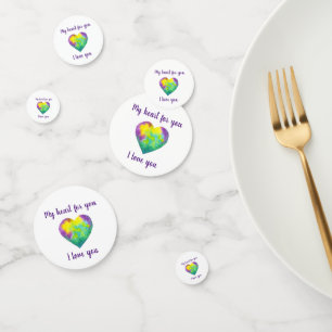 Minimalist I love you rainbow Valentine's Day  Confetti