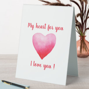 Minimalist I love you red Valentine's Day  