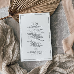 Minimalist I Spy Wedding Photo Scavenger Hunt Game Flyer