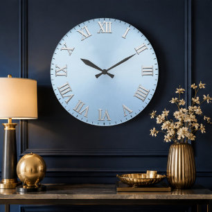 Minimalist Ice Blue Minimalist Ice Blue Large Clock