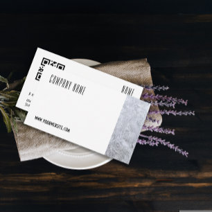 Minimalist ice glass photography QR Business Card