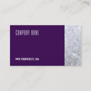 Minimalist ice photography QR purple Business Card