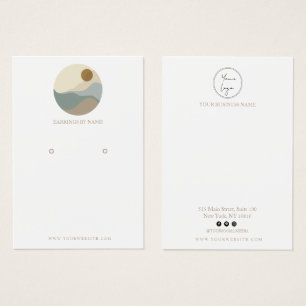 Minimalist Illustration Earring Display Card
