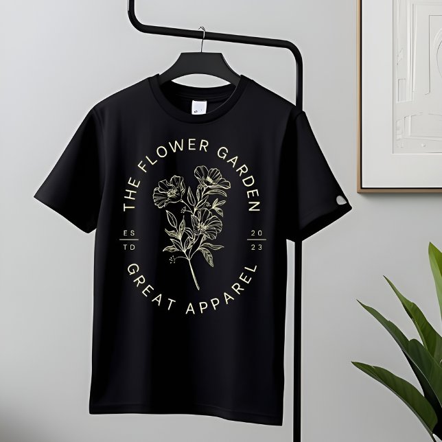 Minimalist Illustration Line Flower T-Shirt Tri-Blend Shirt (Creator Uploaded)