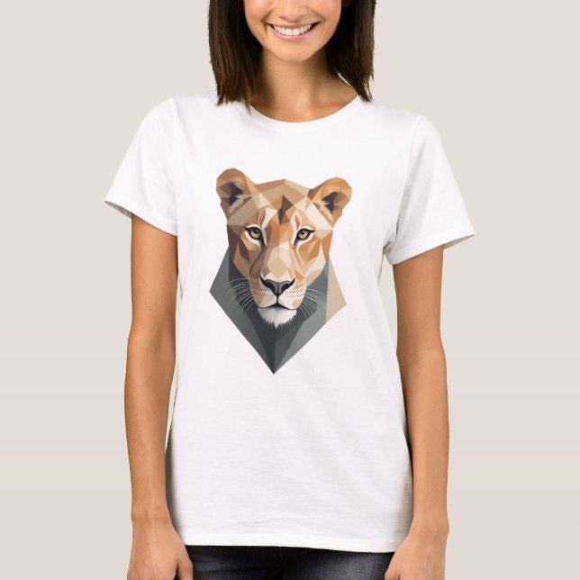 Minimalist illustration of a lioness T-Shirt (Front)