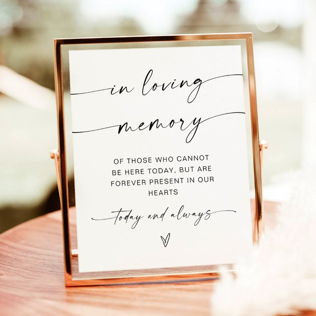 Minimalist In Loving Memory Sign | Wedding Sign (Creator Uploaded)