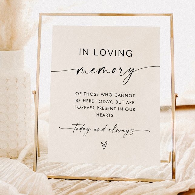 Minimalist In Loving Memory Sign | Wedding Sign (Creator Uploaded)