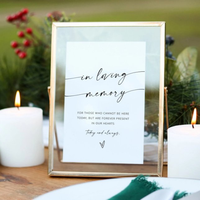Minimalist In Loving Memory Wedding Sign (Creator Uploaded)