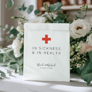 Minimalist In Sickness & In Health Hangover Favour Bags