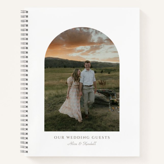 Minimalist In the Arch Photo Budget Guest Book (Front)