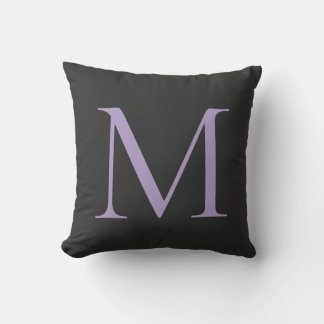 Minimalist Initial Letter Monogram Modern Cushion