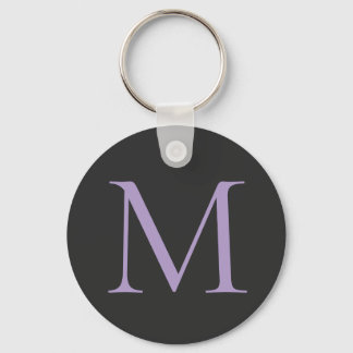 Minimalist Initial Letter Monogram Modern Key Ring