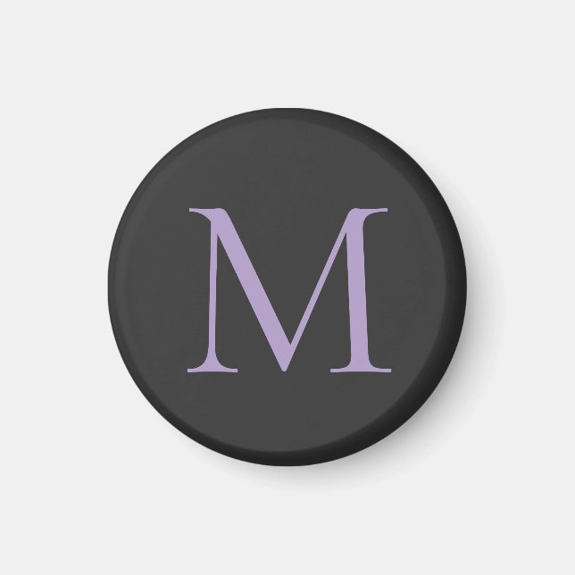 Minimalist Initial Letter Monogram Modern Magnet (Front)