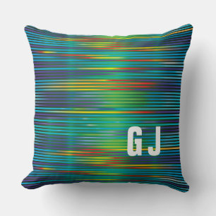 Minimalist Initialised Colourful Design Cushion