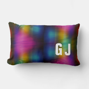 Minimalist Initialised Colourful Design Lumbar Pil Lumbar Cushion