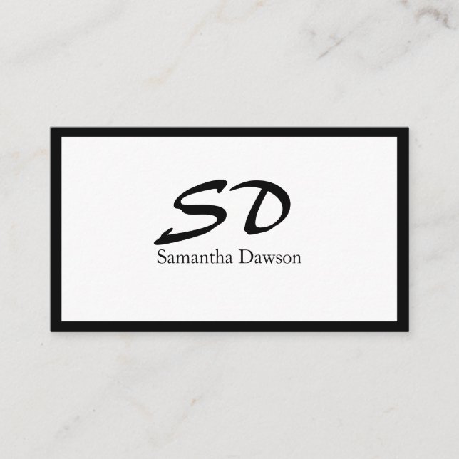 Minimalist Initials Business Card  (Front)