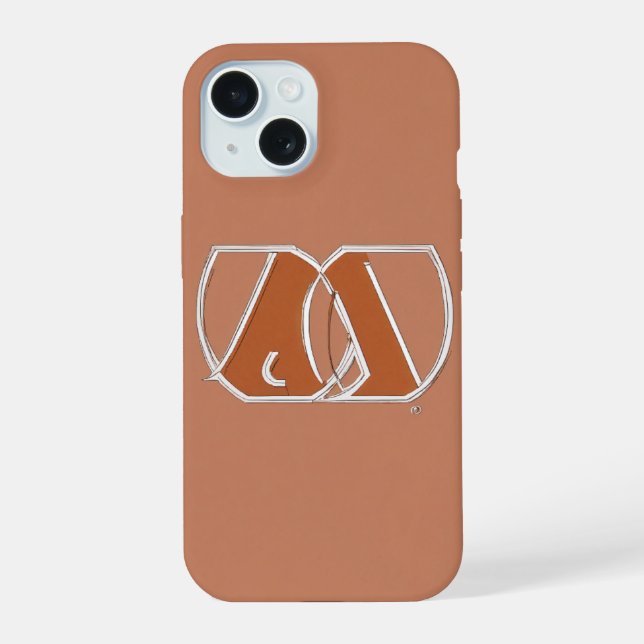 Minimalist Initials Symbol iPhone Case - IAO (Back)