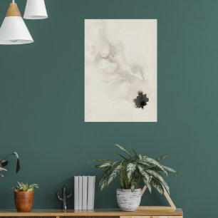 Minimalist Ink Mark Abstract Poster Japanese Sum