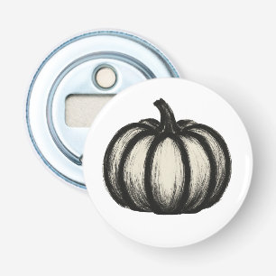 Minimalist Ink Pumpkin – Autumn Harvest Art on Bottle Opener