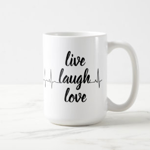 minimalist inspirational heartbeat  coffee mug