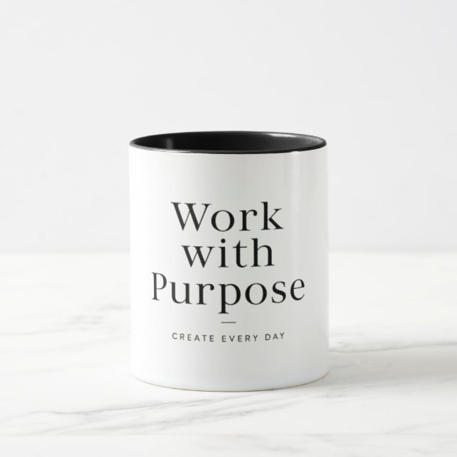 Minimalist Inspirational Mug | Modern Neutral Offi (Center)
