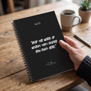 Minimalist Inspirational Quote Notebook