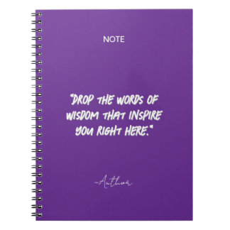 Minimalist Inspirational Quote Notebook