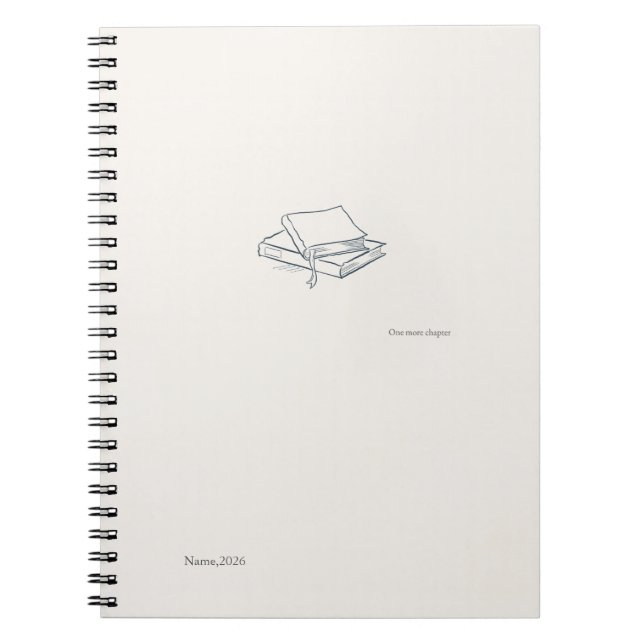 Minimalist Introvert line art Notebook (Front)
