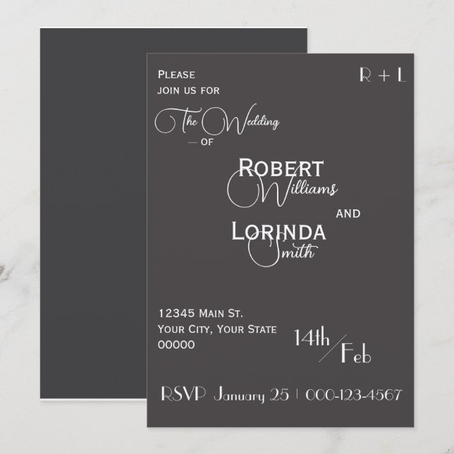Minimalist Invitation (Front/Back)
