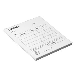 Minimalist Invoice Notepad