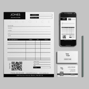 Minimalist Invoice Sales Receipt Small Business 