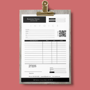 Minimalist Invoice Sales Receipt Small Business