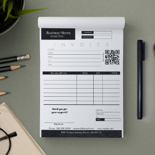 Minimalist Invoice Sales Receipt Small Business Notepad