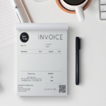 Minimalist Invoice Sales Receipt Small Business