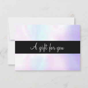 Minimalist Iridescent Script Gift Certificate