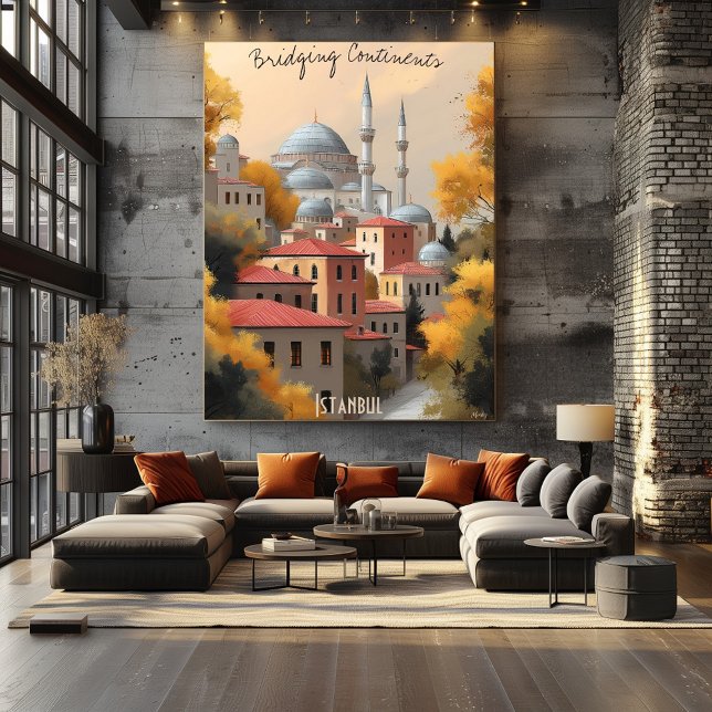 Minimalist Istanbul Skyline – Turkish Wall Art (Creator Uploaded)