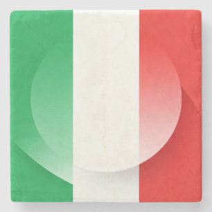 Minimalist Italian Flag Coaster