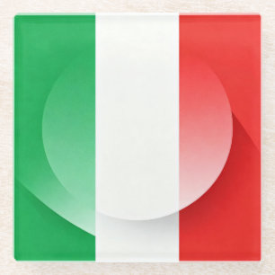Minimalist Italian Flag Coaster