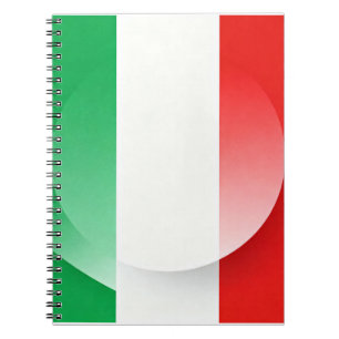 Minimalist Italian Flag Spiral Notebook