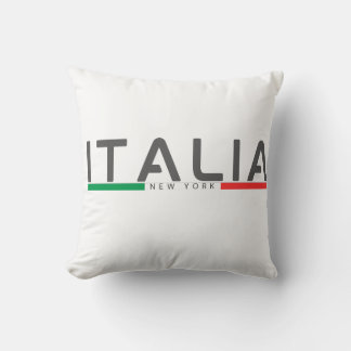 Minimalist Italy Flag New York italian  Cushion