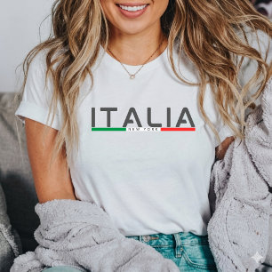 Minimalist Italy Flag New York italian  T-Shirt