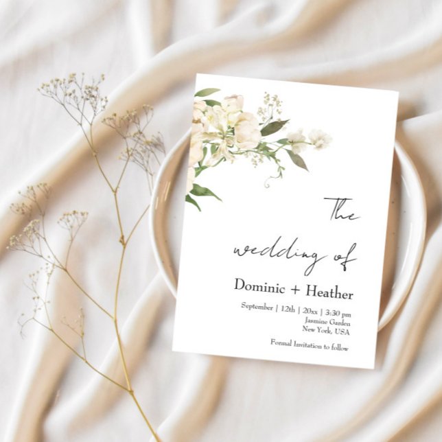 Minimalist Ivory Bliss Wedding Invitation (Creator Uploaded)