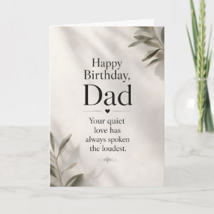 Minimalist Ivory Botanical Birthday Design Card