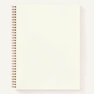 Minimalist ivory plain solid colour elegant chic notebook